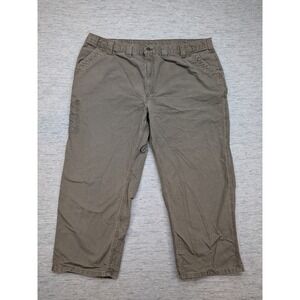 Carhartt Carpenter Pants Work Utility Khaki Casual Brown Trousers 48x28‎